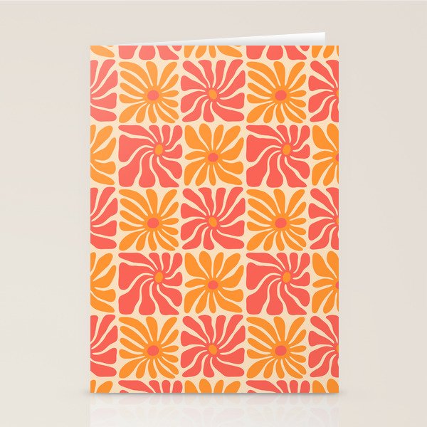 Vintage hippie flower art pattern Stationery Card Gallery Image 2