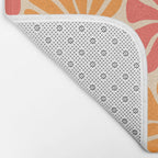 Vintage hippie flower art pattern Bath Mat Gallery Image 2