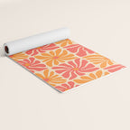 Vintage hippie flower art pattern Yoga Mat Gallery Image 2