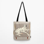 Portrait of a dog on a striped chair Tote Bag Gallery Image 2