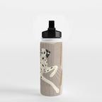 Portrait of a dog on a striped chair Water Bottle Gallery Image 2