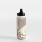 Portrait of a dog on a striped chair Water Bottle Gallery Image 3