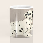 Portrait of a dog on a striped chair Coffee Mug Gallery Image 4