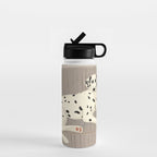 Portrait of a dog on a striped chair Water Bottle Gallery Image 1