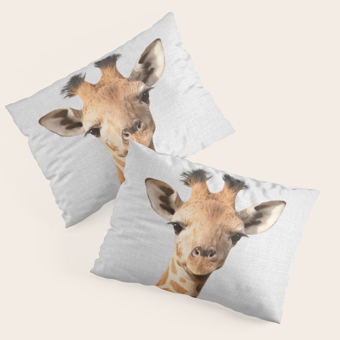 Baby Giraffe - Colorful Pillow Sham Gallery Image 1
