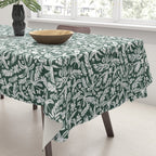 Greenish Tropical Palm Breeze Tablecloth Gallery Image 3
