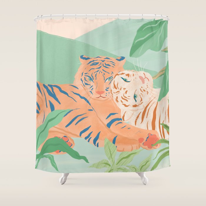Easy Tigers Shower Curtain Gallery Image 1