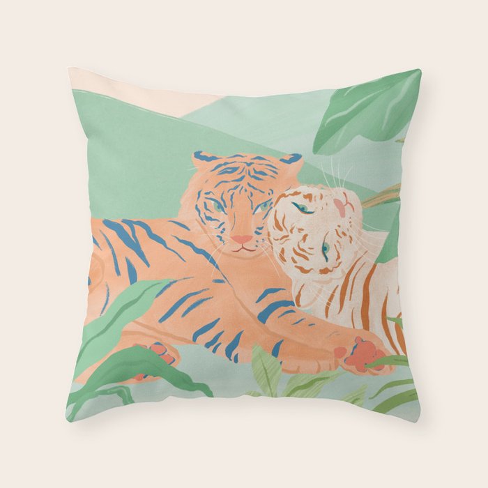Easy Tigers Throw Pillow Gallery Image 1