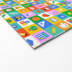 Colorful back to school geometric mosaic pattern Welcome Mat Gallery Image 2