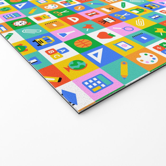 Colorful back to school geometric mosaic pattern Welcome Mat Gallery Image 2