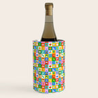 Colorful back to school geometric mosaic pattern Wine Chiller Gallery Image 2