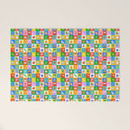 Colorful back to school geometric mosaic pattern Welcome Mat Gallery Image 1