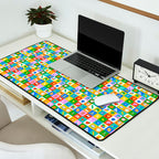 Colorful back to school geometric mosaic pattern Desk Mat Gallery Image 2