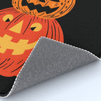 Happy halloween pumpkin jack o lantern art Rug Gallery Image 4