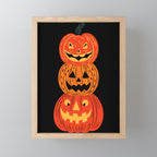 Happy halloween pumpkin jack o lantern art Mini Art Print Gallery Image 1