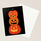 Happy halloween pumpkin jack o lantern art Stationery Card Gallery Image 2