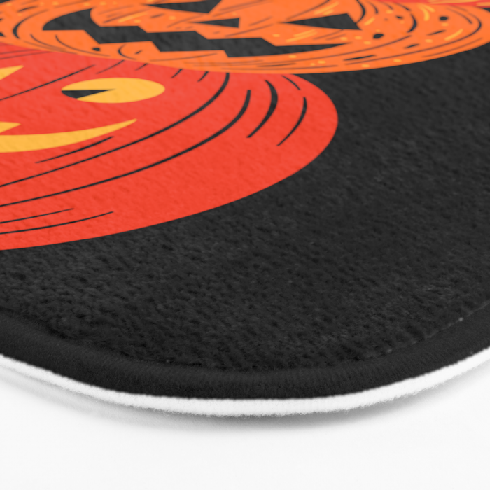 Happy halloween pumpkin jack o lantern art Bath Mat Gallery Image 3
