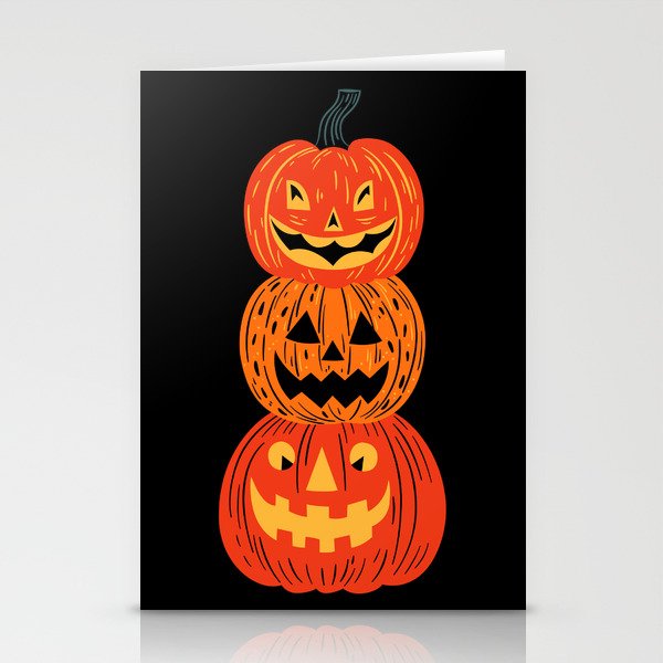 Happy halloween pumpkin jack o lantern art Stationery Card Gallery Image 2