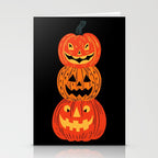Happy halloween pumpkin jack o lantern art Stationery Card Gallery Image 2
