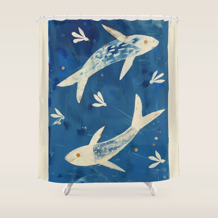 Zen Pond Art Shower Curtain Gallery Image 1