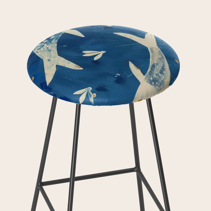 Zen Pond Art Stool Gallery Image 2