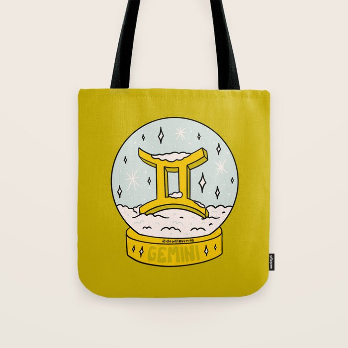 Gemini Snow Globe Tote Bag Gallery Image 1
