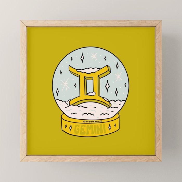 Gemini Snow Globe Mini Art Print Gallery Image 1