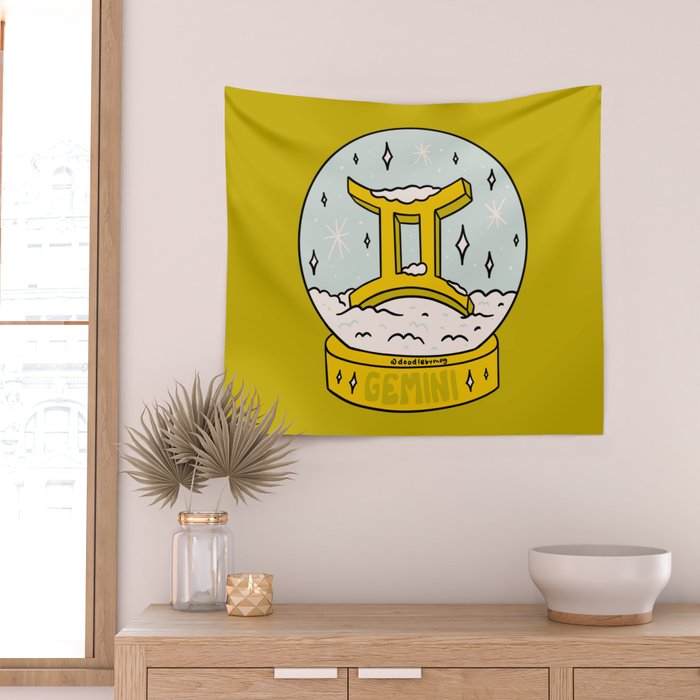 Gemini Snow Globe Wall Tapestry Gallery Image 2