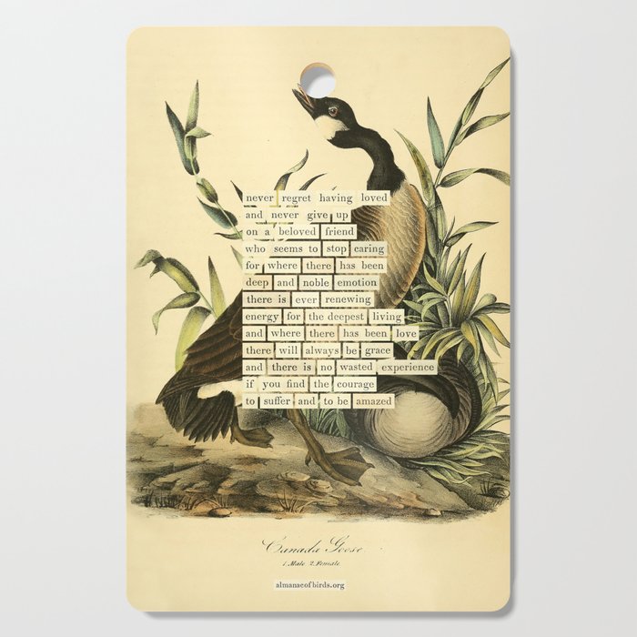 Bird Divinations: Canada goose (about: almanacofbirds.org) Cutting Board Gallery Image 1