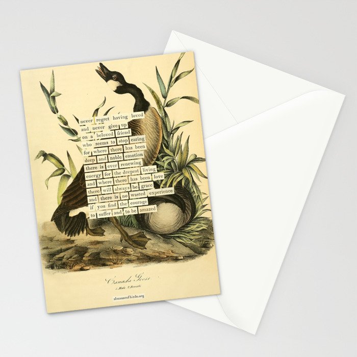 Bird Divinations: Canada goose (about: almanacofbirds.org) Stationery Card Gallery Image 2