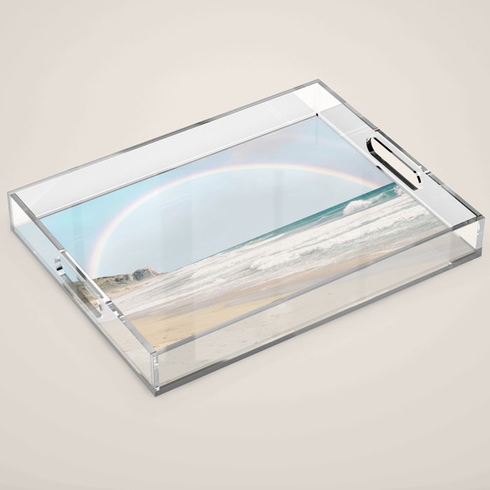 Malibu Beach Rainbow Acrylic Tray Gallery Image 1