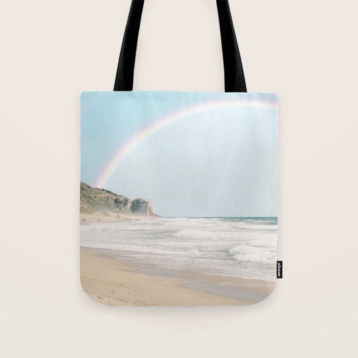 Malibu Beach Rainbow Tote Bag Gallery Image 1