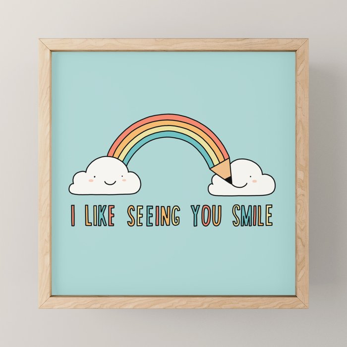 I like seeing you smile Mini Art Print Gallery Image 1