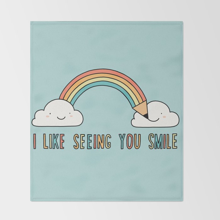 I like seeing you smile Throw Blanket Gallery Image 2