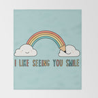 I like seeing you smile Throw Blanket Gallery Image 2