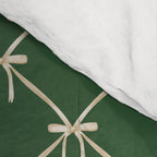 Bows & Ribbons Pattern XXV Dark Forest Green Comforter Gallery Image 4