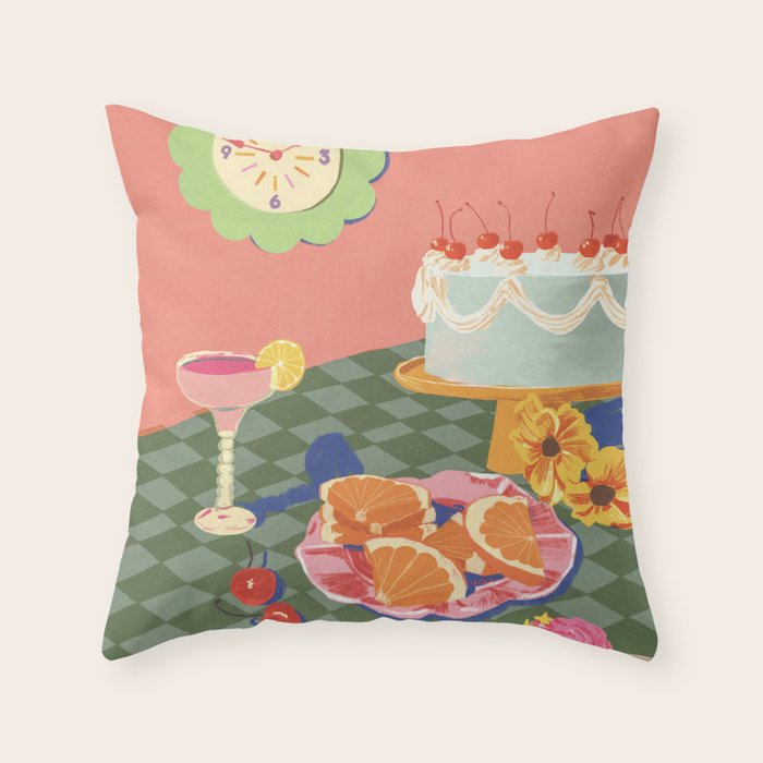 Sunday still life Throw Pillow Gallery Image 1