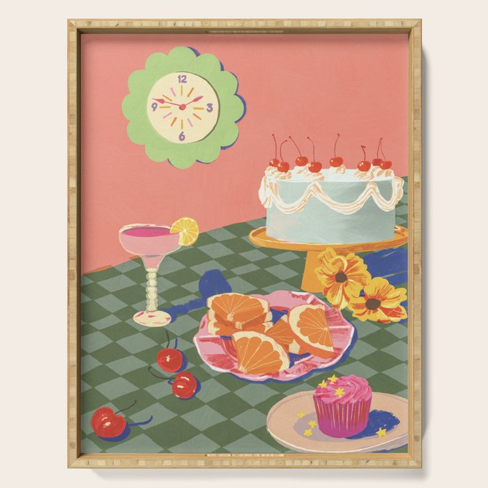 Sunday still life Serving Tray Gallery Image 1
