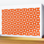 Mid-Century Modern Pattern No.27 Mini - Off-White and Orange Wall Mural Gallery Image 2
