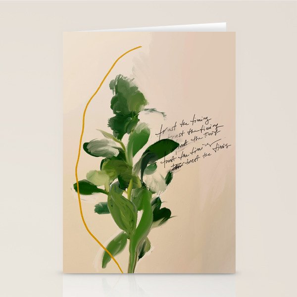 "Trust The Timing." Stationery Card Gallery Image 1