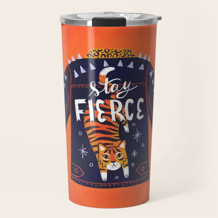 Stay Fierce Tiger Jacket Travel Mug Gallery Image 1