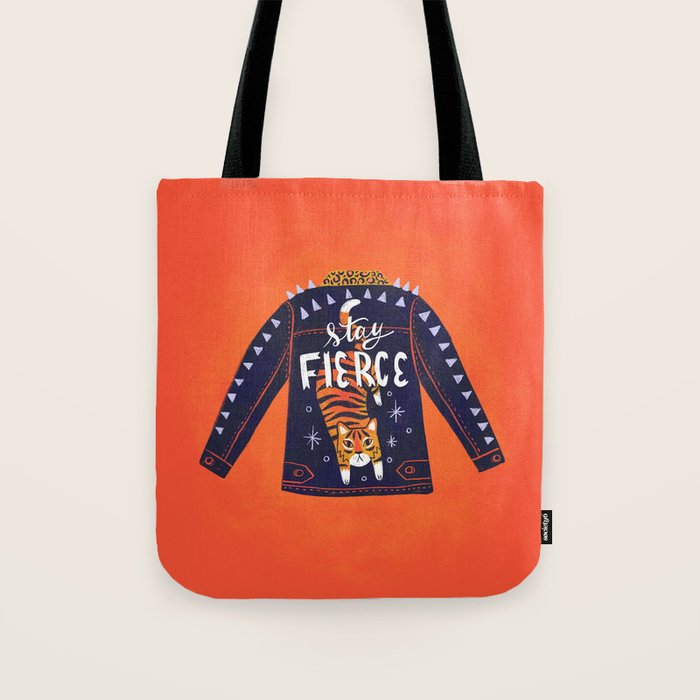 Stay Fierce Tiger Jacket Tote Bag Gallery Image 1