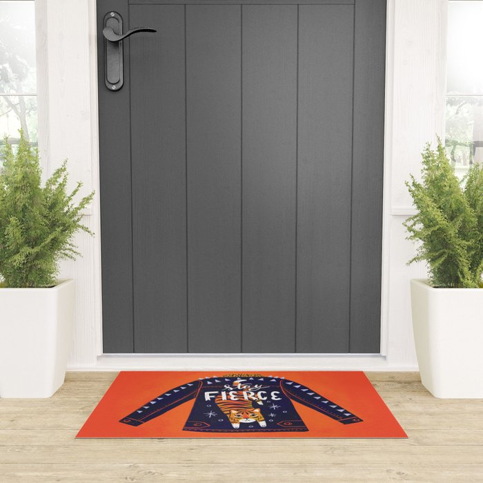 Stay Fierce Tiger Jacket Welcome Mat Gallery Image 3