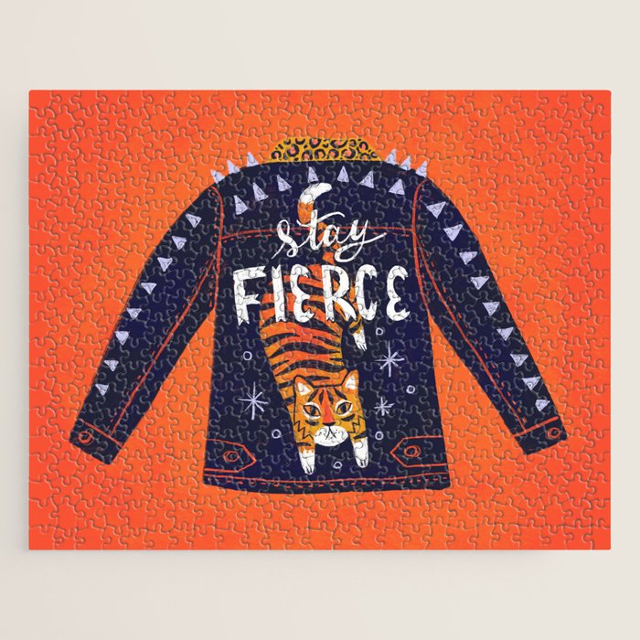 Stay Fierce Tiger Jacket Jigsaw Puzzle Gallery Image 1