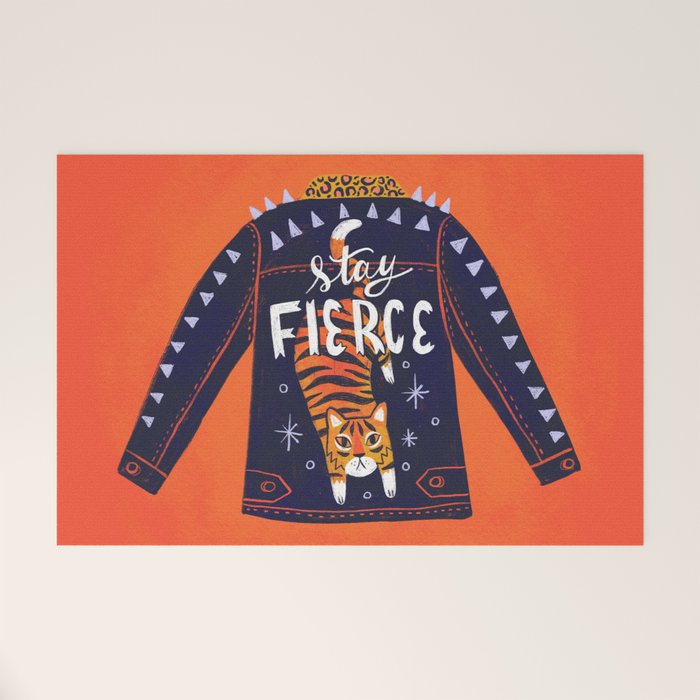 Stay Fierce Tiger Jacket Welcome Mat Gallery Image 1