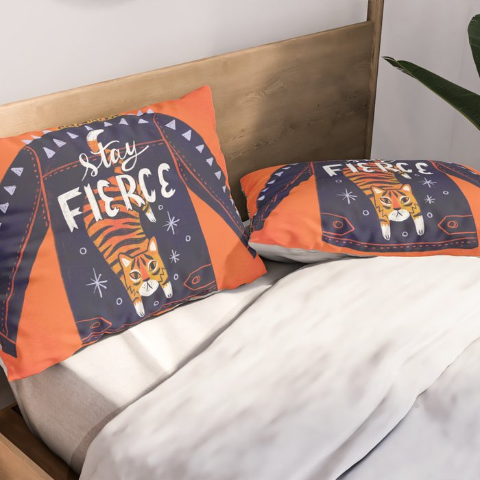 Stay Fierce Tiger Jacket Pillow Sham Gallery Image 2