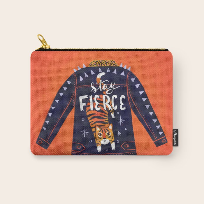 Stay Fierce Tiger Jacket Carry All Pouch Gallery Image 1