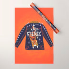 Stay Fierce Tiger Jacket Wrapping Paper Gallery Image 1