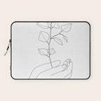 Minimal Hand Holding the Branch II Laptop Sleeve Gallery Image 1