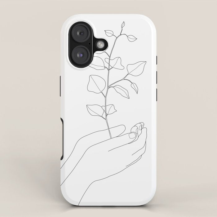 Minimal Hand Holding the Branch II iPhone Case Gallery Image 1